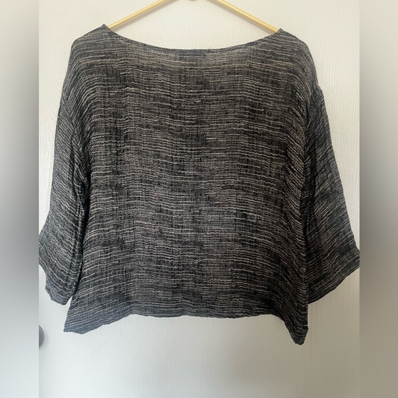 Eileen Fisher Linen Gauze Strata Top Size Medium - Picture 5 of 6
